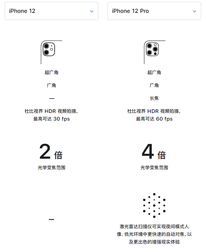 盐山苹果手机维修分享苹果 iPhone 12 与 iPhone 12 Pro 选哪款 